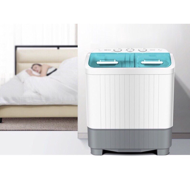 Máy giặt mini 2 lồng AUX giặt 8kg quần áo - Máy giặt mini 2 lồng phù hợp với không gian nhỏ gia đình, sinh viên AN HOME