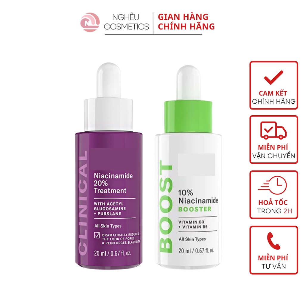 Tinh Chất Thu Nhỏ Lỗ Chân Lông Cấp Ẩm Sáng Da Giảm Viêm Niacinamide 10% Booster