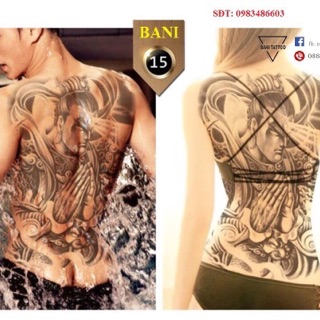 Hình xăm dán full lưng 08