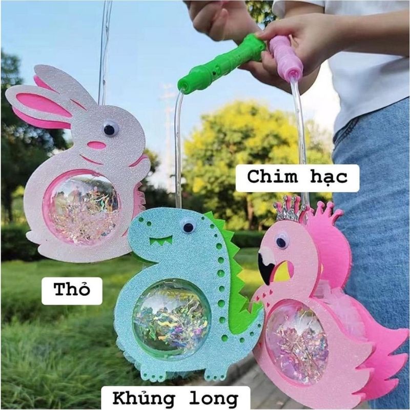 Đèn lồng trung thu phát sáng hình con vật dễ thương nhiều màu sắc hot trend 2022 PAPAZUM D4.041.KL