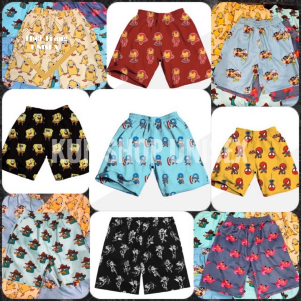 QUẦN SHORT HOẠT HÌNH Các loại Cartoon