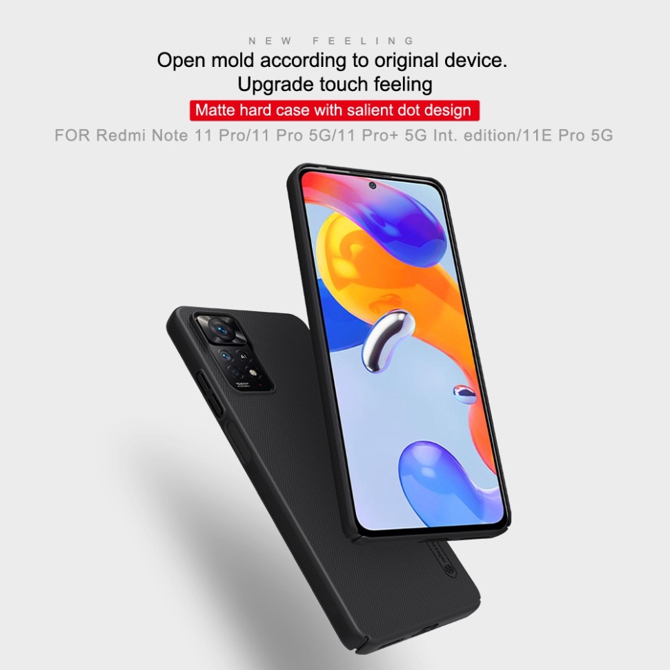 Ốp điện thoại Nillkin bằng PC cứng nhám chống dấu vân tay cho Xiaomi Redmi Note 11 Pro Global / 11 Pro Plus / 11E Pro
