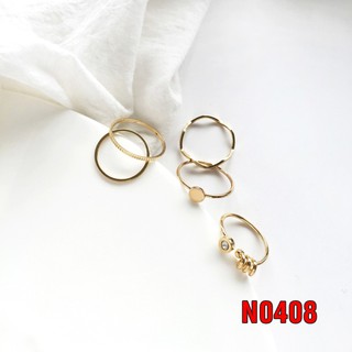 Nhẫn nữ combo nhiều chiếc đeo thay đổi kiểu  N04T2