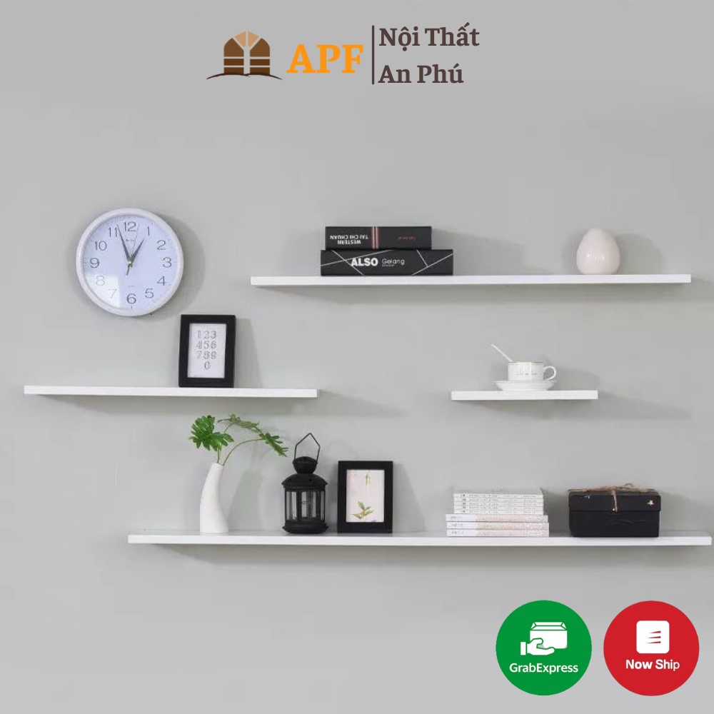 Kệ 3 Thanh Ngang APF Chất Liệu Gỗ MDF Nhập Khẩu Bền Đẹp, Giúp Trang Trí Phòng Ngủ, Phòng Khách 1mx15cm KTN5