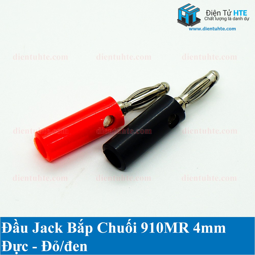 Bộ 3 cặp Đầu Jack bắp chuối banana 910MR đực đen + đỏ [HTE Quy Nhơn CN2]