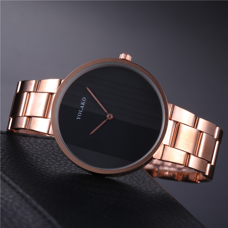 ZOLFA Elegant Rose Gold Ladies Quartz Wrist Watches Classic Black Stainless Steel Analog Women Watch Dress Clocks Lady Gift Watches Đồng hồ nữ