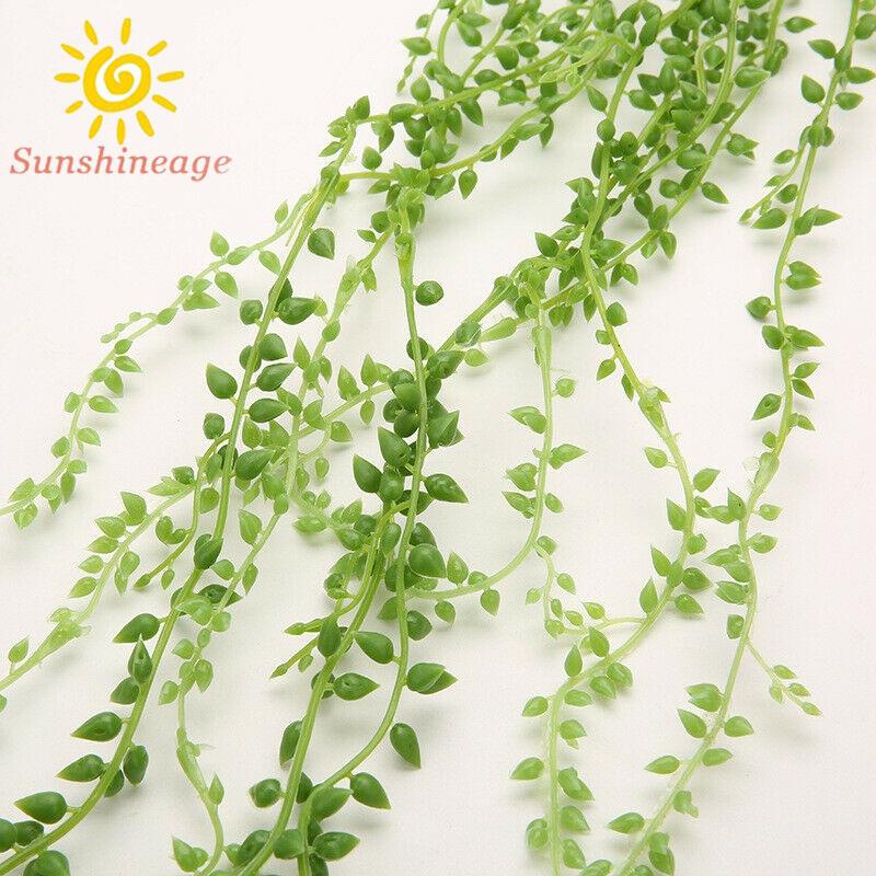 2Pcs Artificial Hanging Vine Leaf Silk Garland Plants Home Wedding Party Decoration