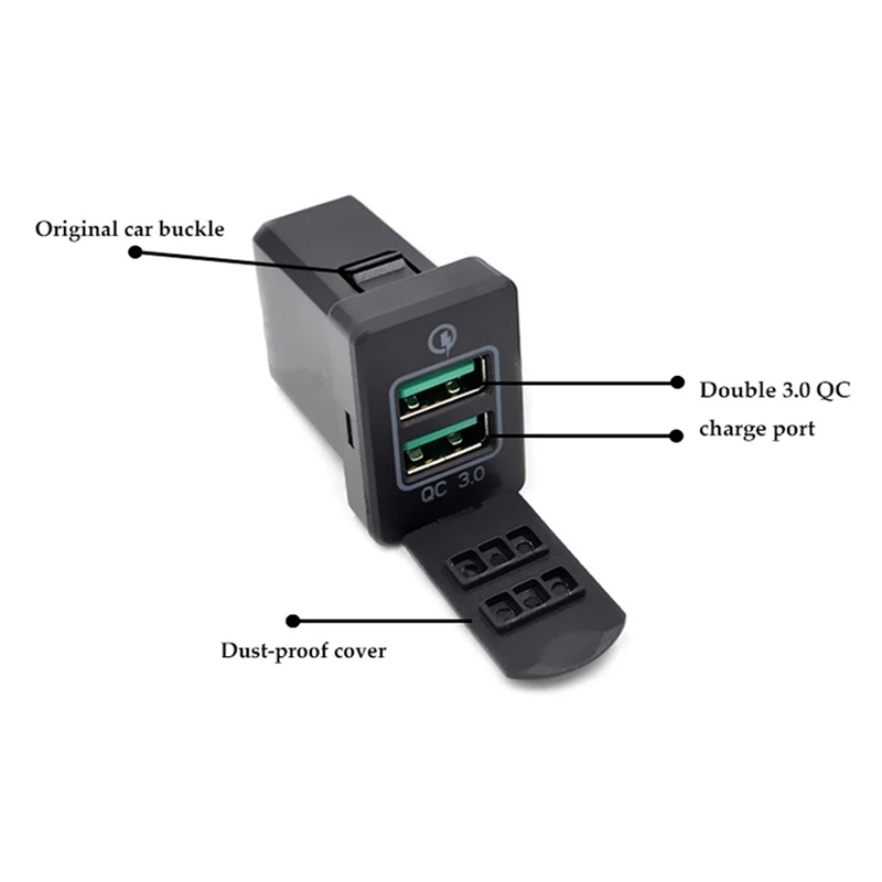 Cốc sạc nhanh 3 cổng usb cho mitsubishi outlander 3 2018 2019