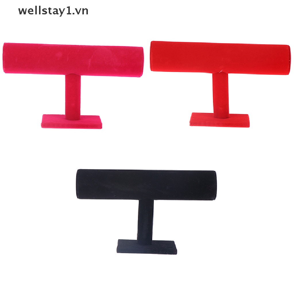 Giá Đỡ Trưng Bày Đồng Hồ / Vòng Tay / Băng Đô Chữ T Bằng Nhung Sang Trọng 1