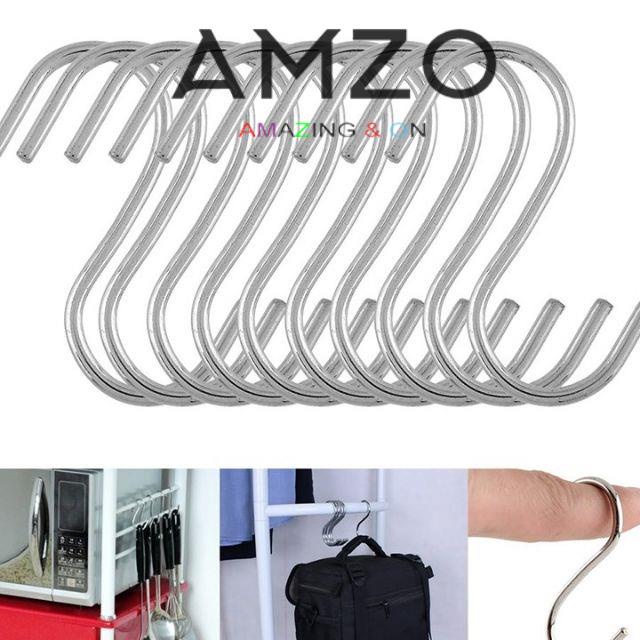 1 Móc Treo Inox Đa Năng Hình Chữ S - Được Chọn Size - AMZO