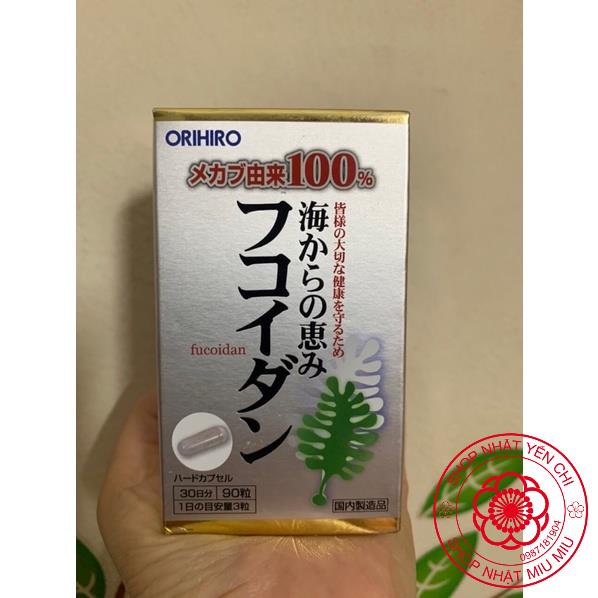 Tảo nâu lá Fucoidan Orihiro 90 Viên Của Nhật, Mẫu mớio