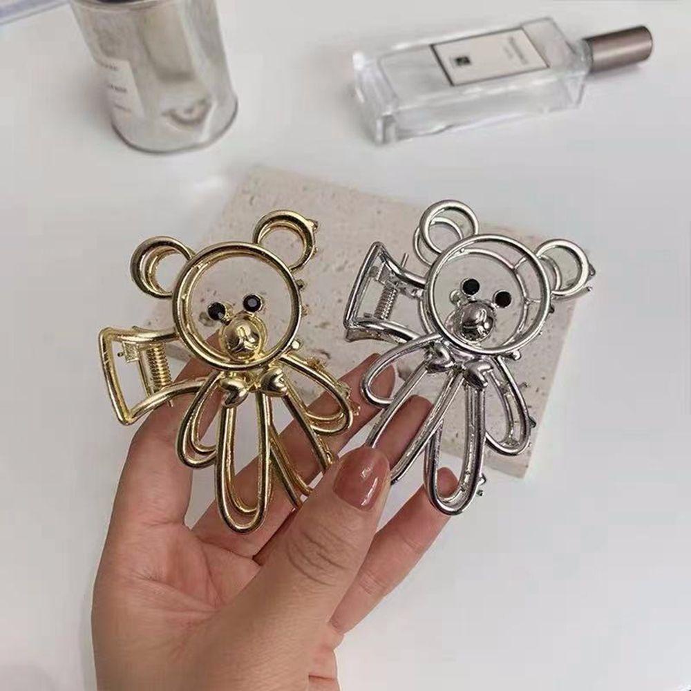 VANES1 Kẹp Tóc Hình Móng Vuốt Gấu Rỗng Bằng Hợp Kim Dễ Phối Đồ Thời Trang Cho