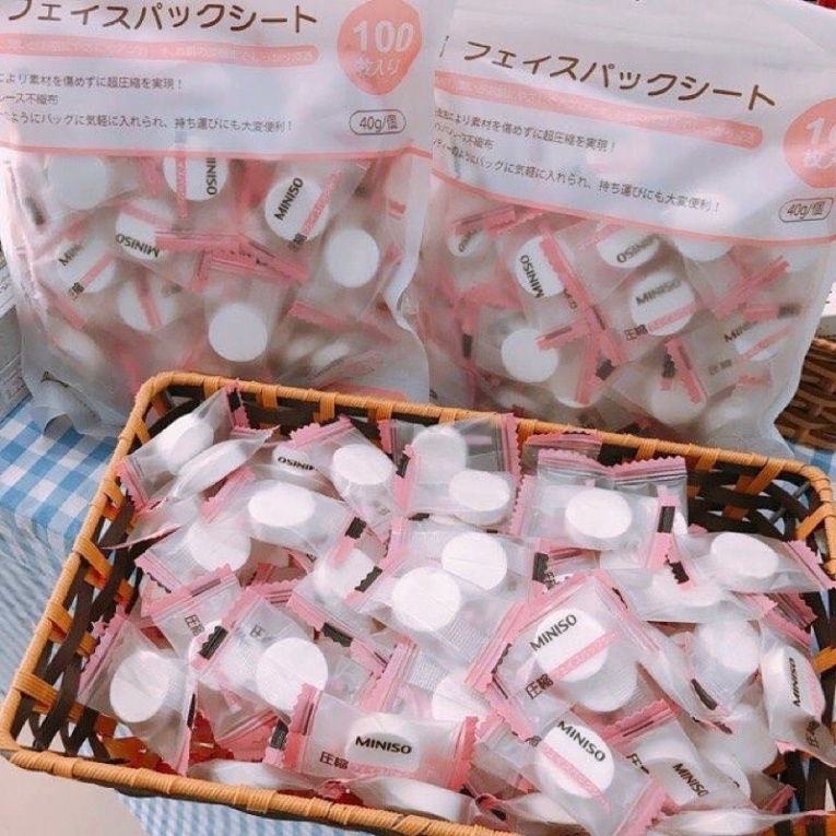 Mặt Nạ Giấy Nén Miniso Nhật Bản Làm Lotion Mask | BigBuy360 - bigbuy360.vn