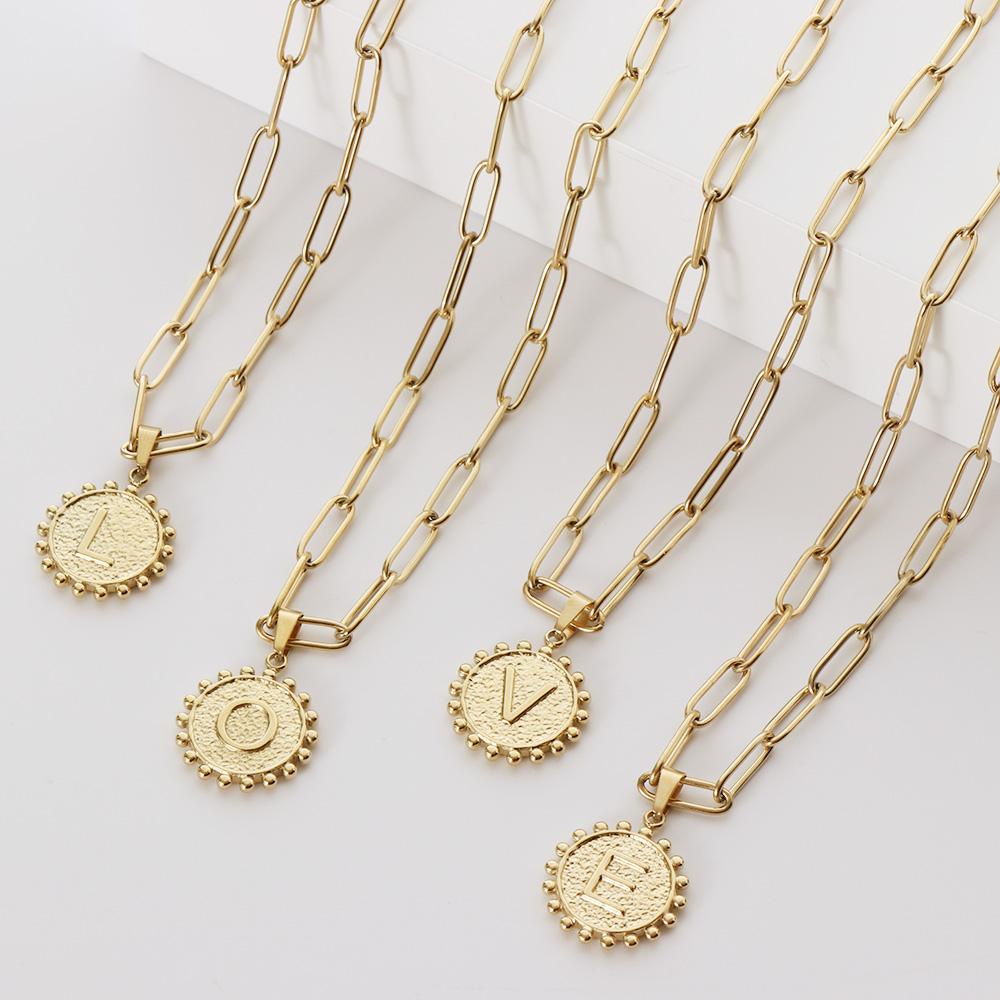 Dây Chuyền Nhiều Lớp Mạ Vàng 14K Có Thể Điều Chỉnh|Dây Chuyền Mặt Đồng Xu Mạ Vàng