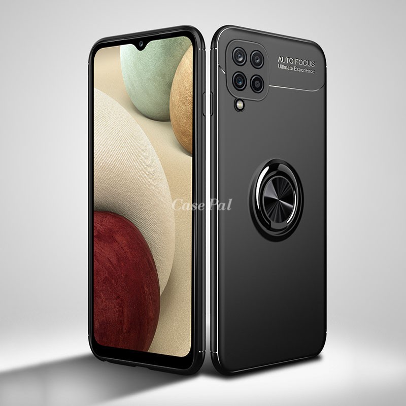 Ốp Lưng Silicone Chống Sốc Có Khuyên Xỏ Ngón Tay Và Nam Châm Gắn Xe Ô Tô Cho Samsung Galaxy A12 | BigBuy360 - bigbuy360.vn