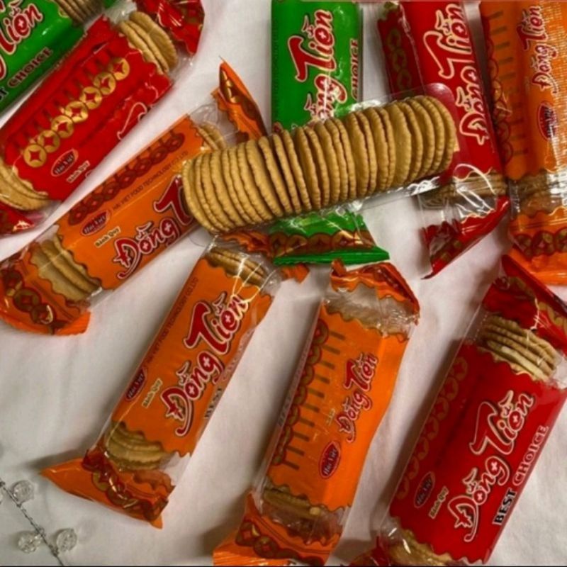 Bánh quy đồng tiền bịch (1 bịch 10 gói bánh ) | BigBuy360 - bigbuy360.vn