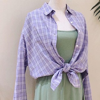Áo Checkered Chemise