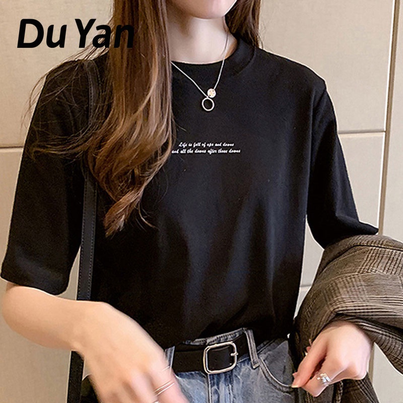 Áo Thun Nữ Ngắn Tay Cổ Tròn Thời Trang Hàn