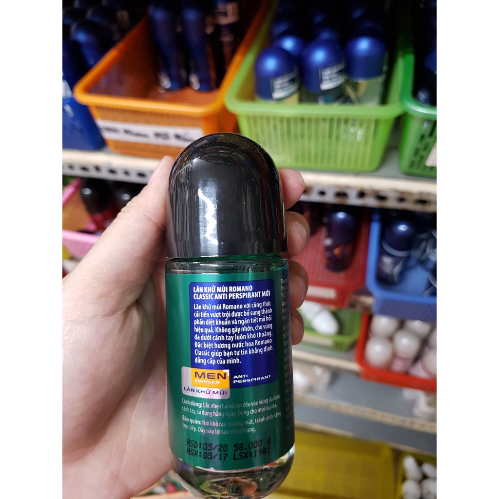 Lăn khử mùi hương nước hoa Romano 50ml Classic