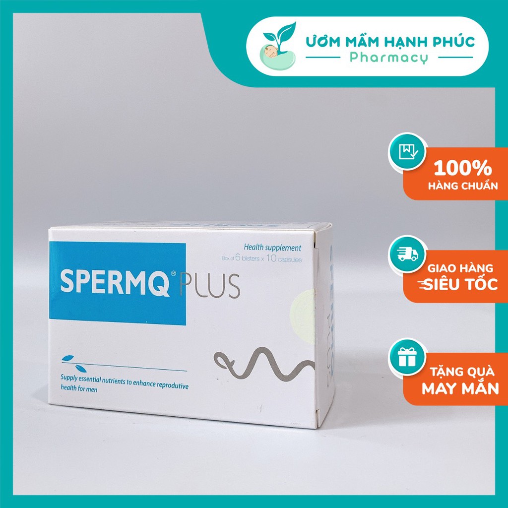 SpermQ Plus  tăng thụ thai, tinh trùng yếu sẽ tăng chất lượng và số lượng, hỗ trợ vô sinh hiếm muộn
