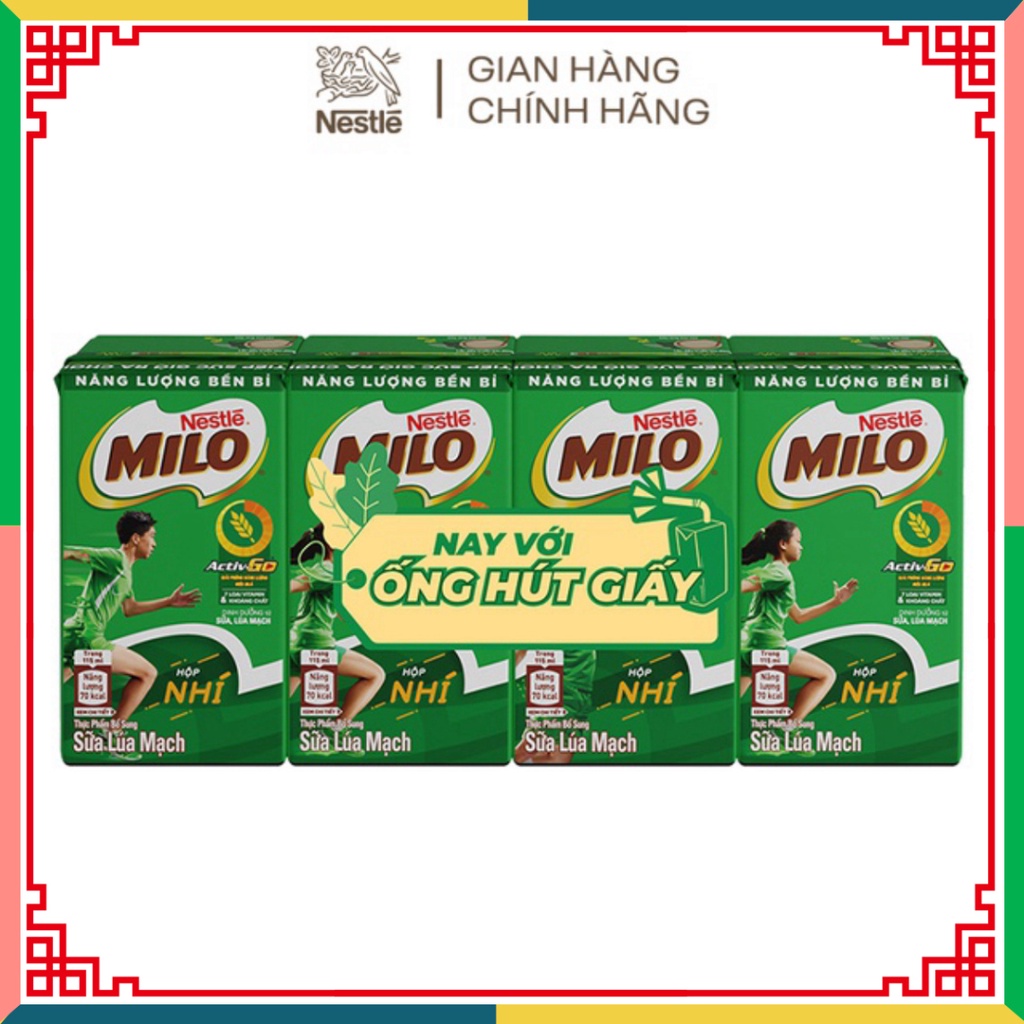 Sữa lúa mạch Nestlé® MILO® thùng 48 hộp x 115ml