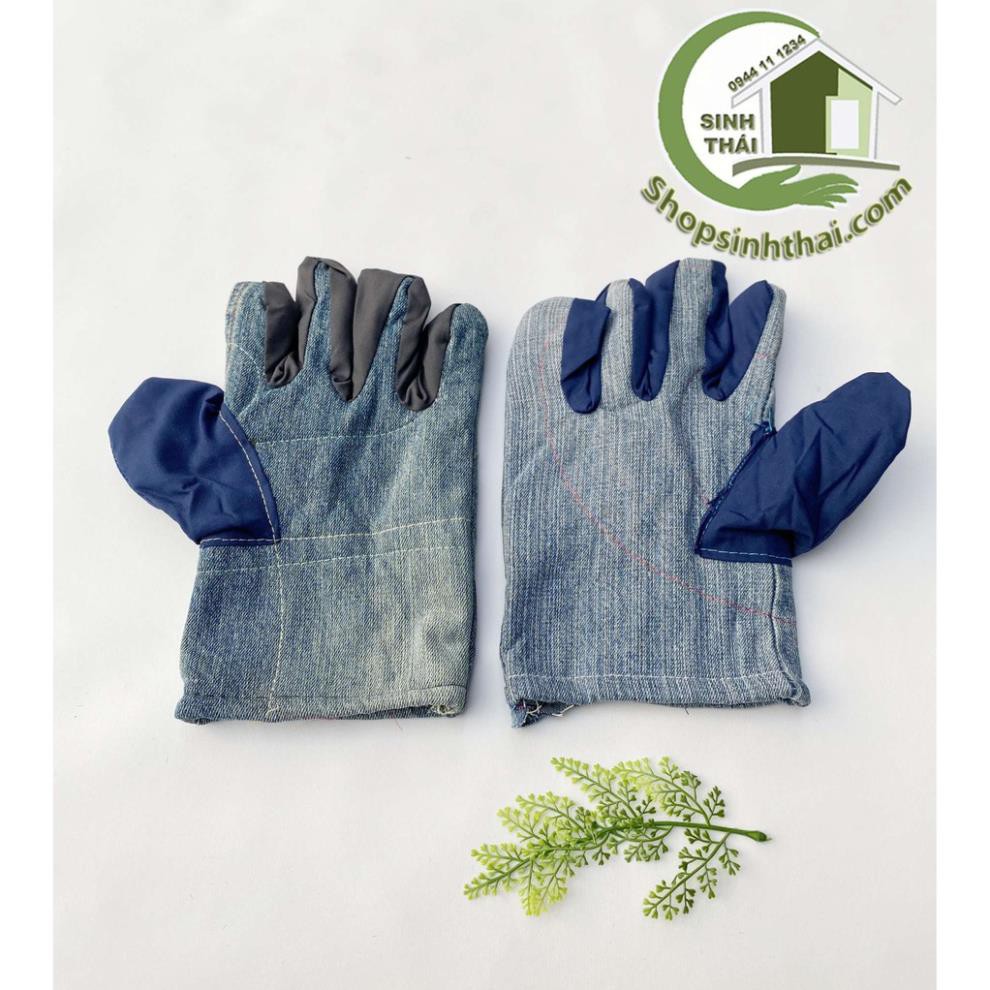 Găng tay vải dày, bao tay cho nhà bếp chịu nhiệt, chống nóng và bảo hộ lao động - giao màu ngẫu nhiên