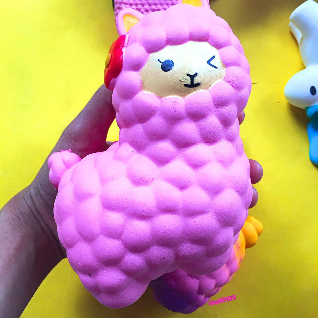 Đồ Chơi Squishy Hình Con Cừu Dễ Thương Màu Hồng