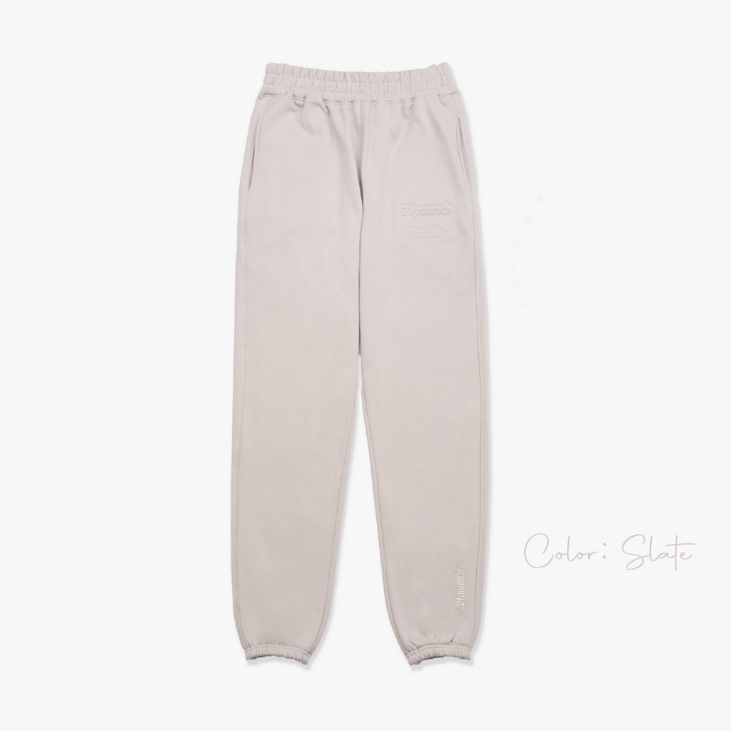Quần ống bo nỉ bông 21pounds Embossed
