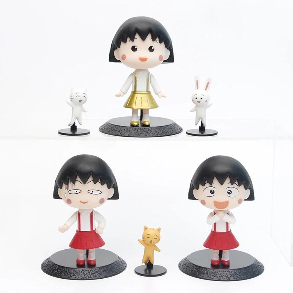 Mmluck chibi maruko chan Đồ Chơi Mô Hình Nhân Vật Hoạt Hình kawaii Trang Trí Quà Tặng Cho Trẻ Em