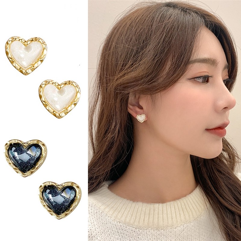 Bông tai mạ vàng tạo hình trái tim xinh xắn C35