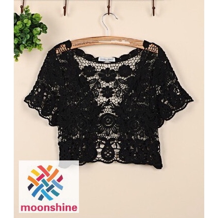 Áo khoác ren ngắn tay thời trang nữ | BigBuy360 - bigbuy360.vn