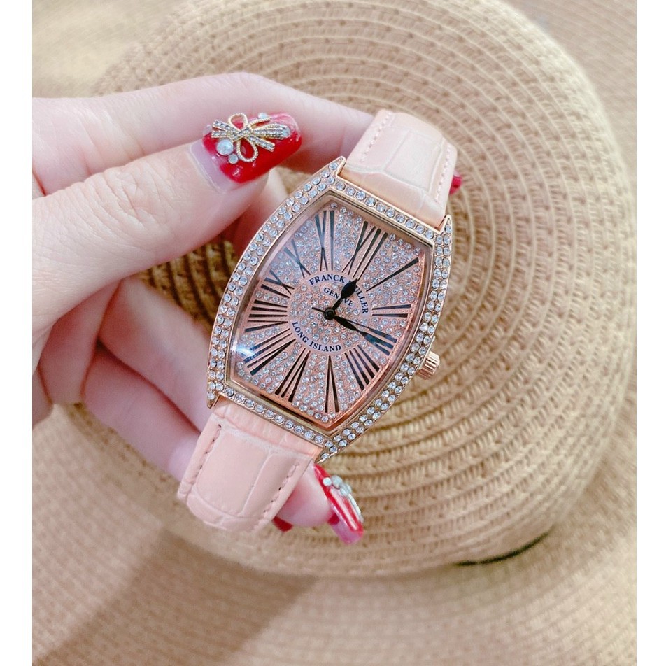 [HOT HOT]  Đồng hồ franck muller nữ dây da mâm sôi siêu chảnh  - Frank muller geneve