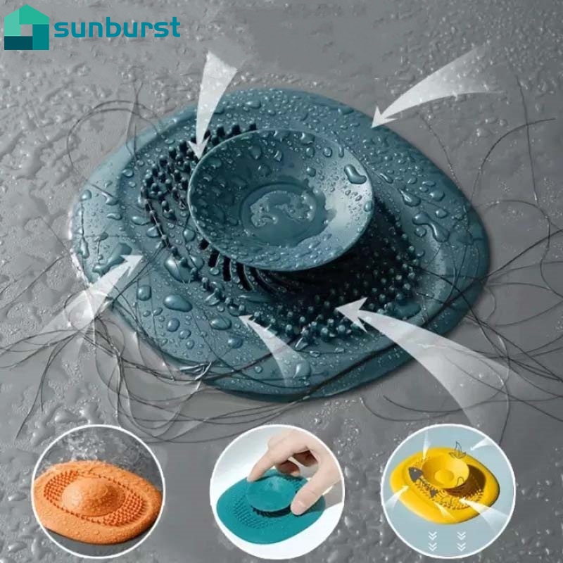 Loại máy ép silicon gia dụng Nắp thoát nước / Chống tắc nghẽn Bộ lọc bồn rửa Dụng cụ bắt tóc