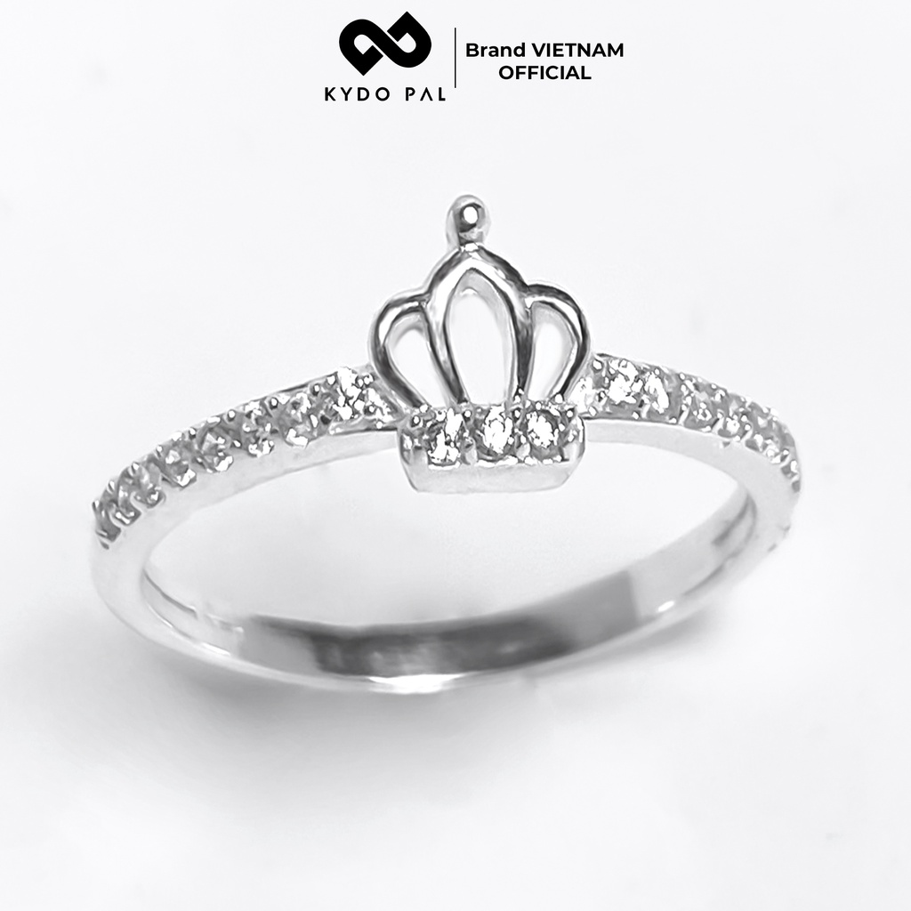 Nhẫn bạc 925 KYDOPAL vương miện đính đá trang sức nữ cá tính cao cấp - 9N23