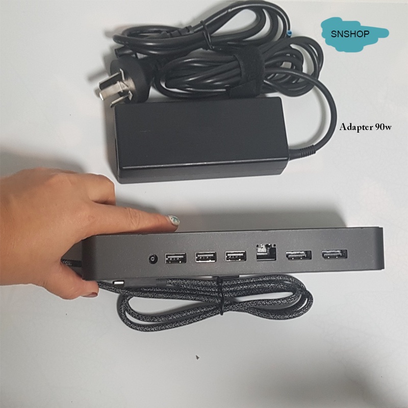 Hub Dock Displaylink HP HSA B005DS hỗ trợ xuẩt 2 màn hình 4k 60HZ cho các dòng máy chạy M. ac, Window, OS...