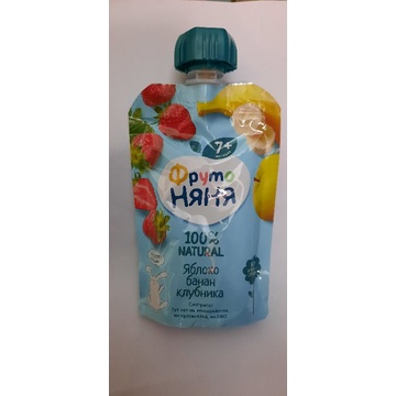 Hoa quả nghiền Fruto Nga đủ vị mẫu mới  gói 90g cho bé từ 4 tháng date mới nhất