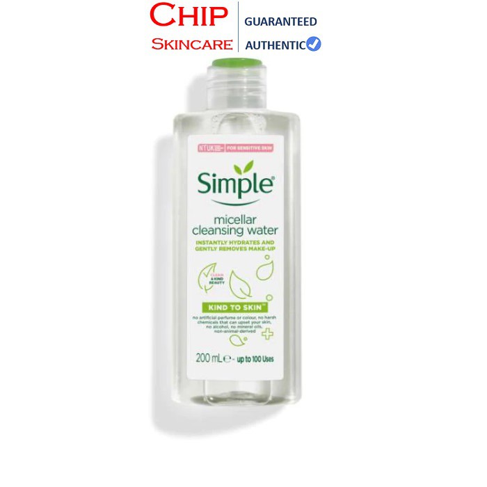 [Bill Anh] Nước tẩy trang Simple Kind to Skin Micellar Cleansing Water - Chip Skincare