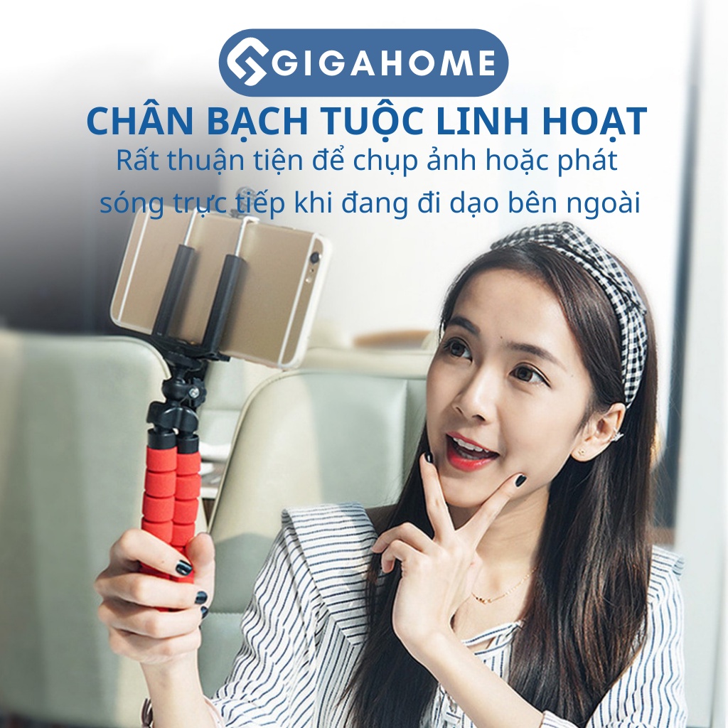 Giá Đỡ Kẹp Điện Thoại Bạch Tuộc 3 Chân GIGAHOME Gập Chụp Hình Đa Năng 5613