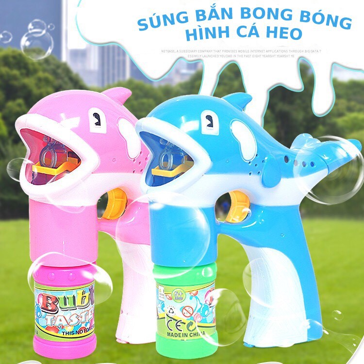 SÚNG BẮN BONG BÓNG HÌNH CÁ HEO CHO BÉ BÉ BEBESHOP