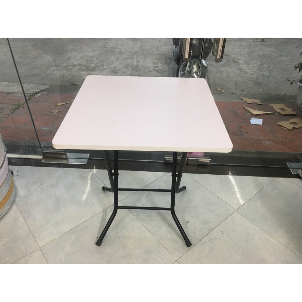 Bàn vuông trắng tuyệt đẹp cao 70cm