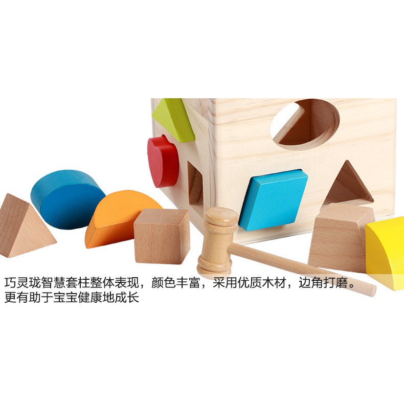 [HCM-GIÁ SỈ]  Đập Bóng Thả Hình  Đồ Chơi Gỗ Montessori ,Màu Sắc Đẹp,Bé Luyện Kỹ Năng Tay và Học Màu Sắc,Hình Khối