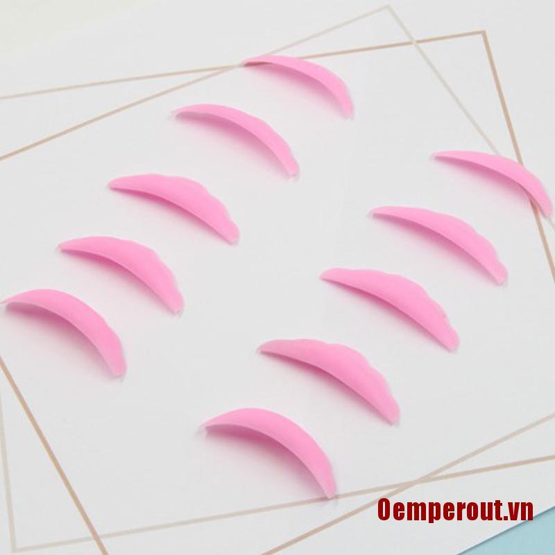 Set 10 Miếng Silicone Hỗ Trợ Uốn Cong Lông Mi