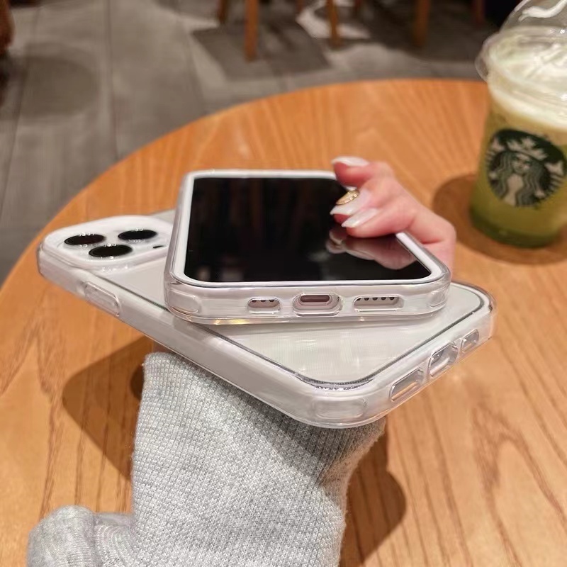 Ốp Điện Thoại Mềm Trong Suốt Màu Kẹo Cho iPhone 14 13 12 11 Pro Max X Xr Xs Max SE2020 8 7 Plus