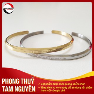 Vòng Tay Cuff Khắc Lục Tự Đại Minh Chú Om Mani Padme Hum - Trang Sức Cát Lành- Món quà ý nghĩa cho người bạn yêu