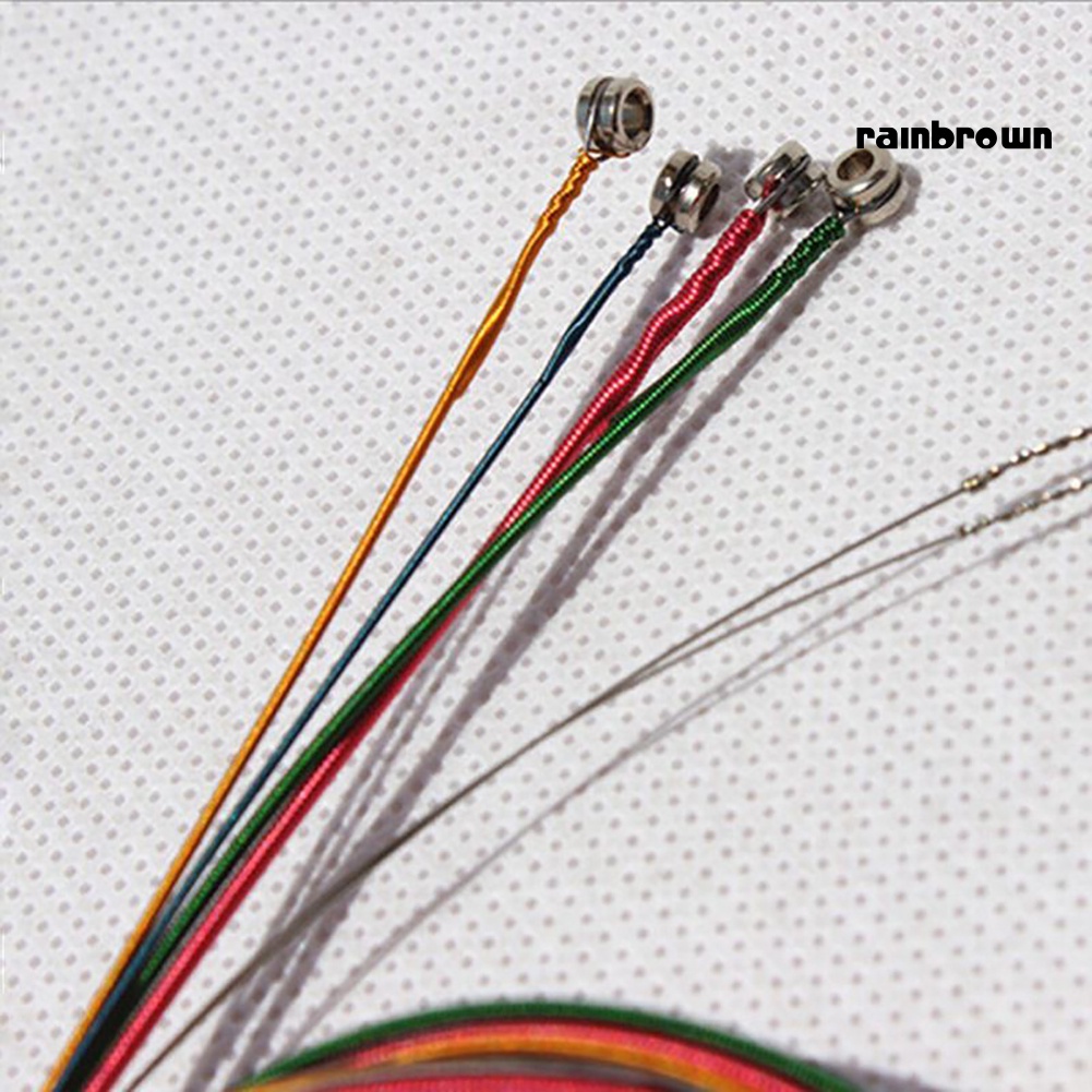 Set 1 Bộ 6 Dây Đàn Guitar Nhiều Màu Sắc