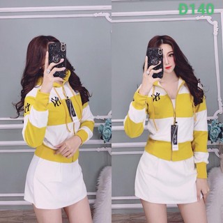 Áo khoác nữ sọc ngang thời trang