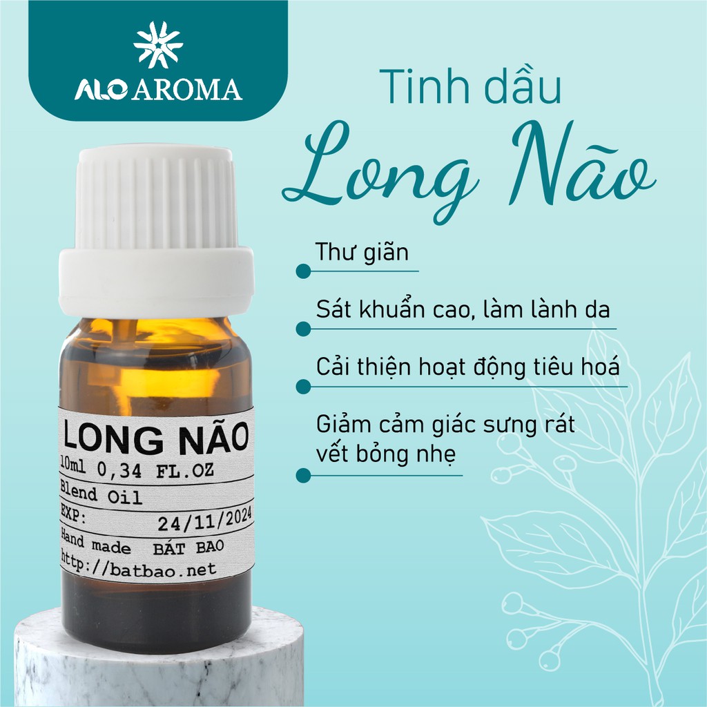 Tinh Dầu Long Não Thiên Nhiên làm lành da, giảm căng thẳng Camphor Essential Oil AloAroma