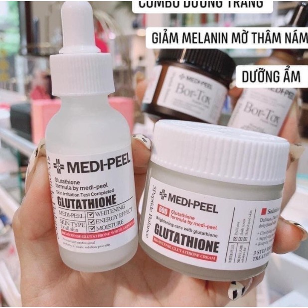 Combo serum Kem Dưỡng trắng Glutathion Meed Peel