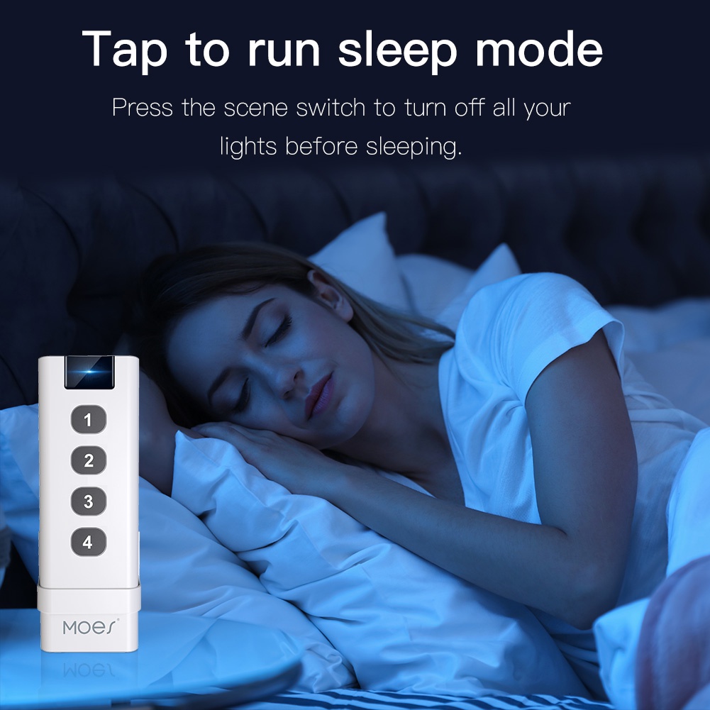 Công Tắc Nhà Thông Minh 4 Gang Zigbee Không Dây Điều Khiển Từ Xa