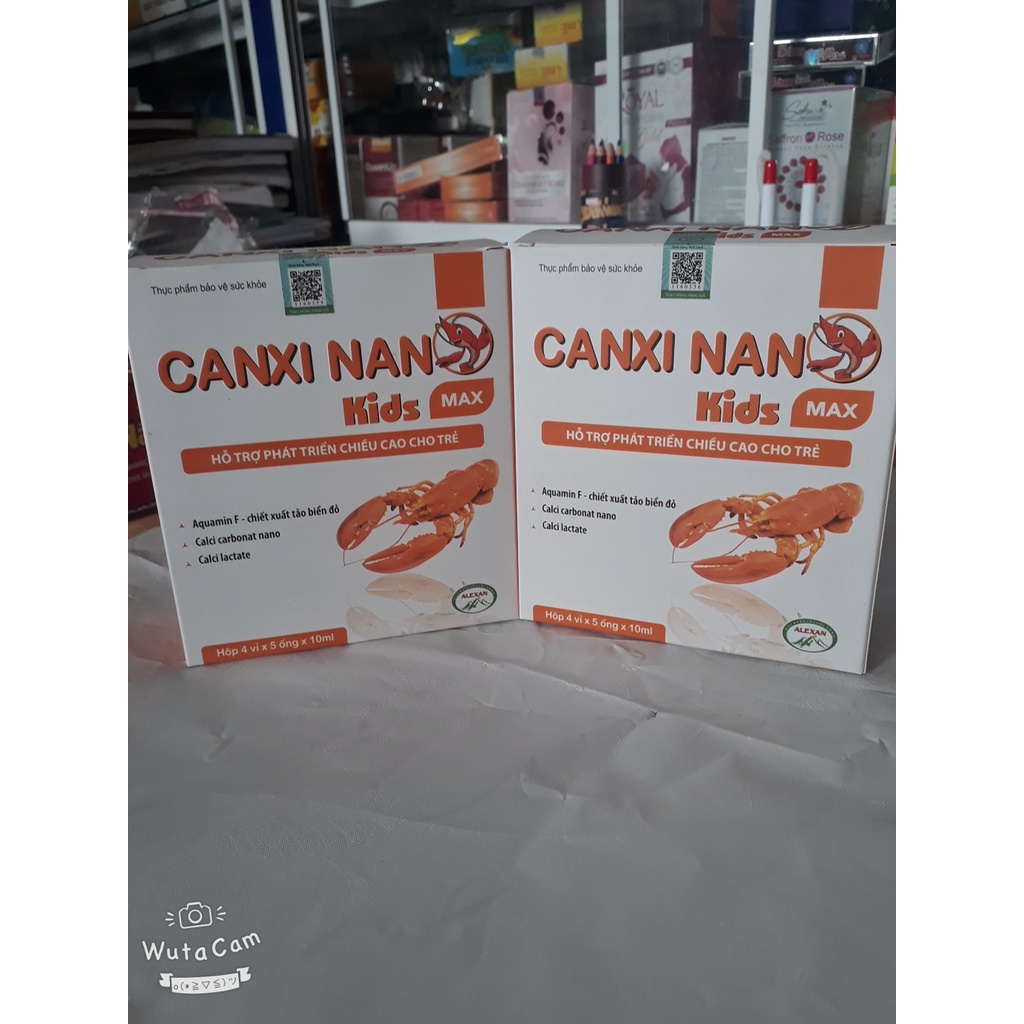 Siro CANXI NANO KIDS MAX tôm hùm, giúp xương và răng chắc khỏe, hỗ trợ phát triển chiều cao và giảm nguy cơ còi xương